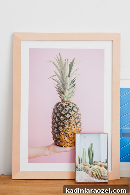 DIY leather framed artwork
