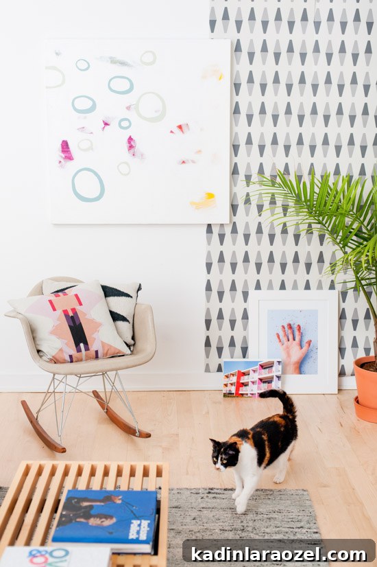 Modern eclectic living room reveal