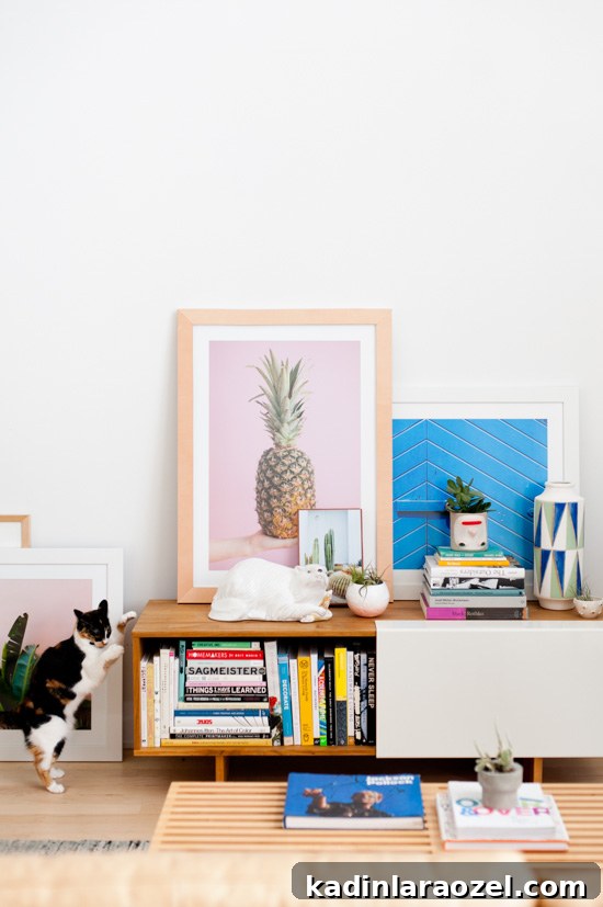 DIY Leather Framed Artwork + Living Room Reveal
