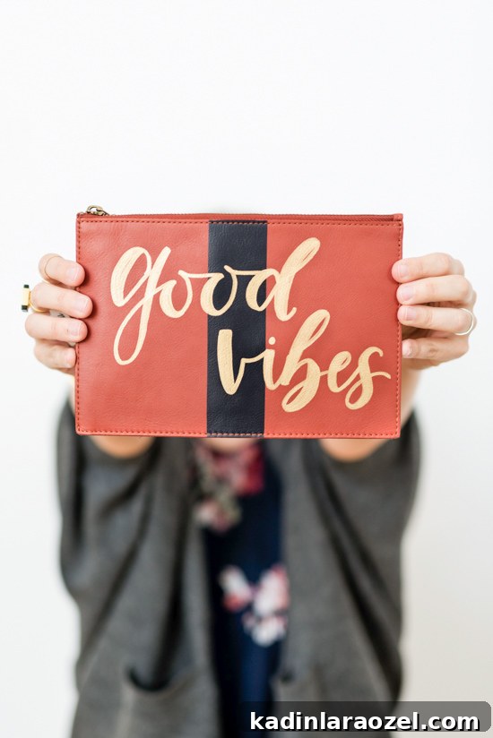 Add Instant Personality to a Plain Clutch in 5 Minutes 8 How to hand letter a clutch in 5 minutes