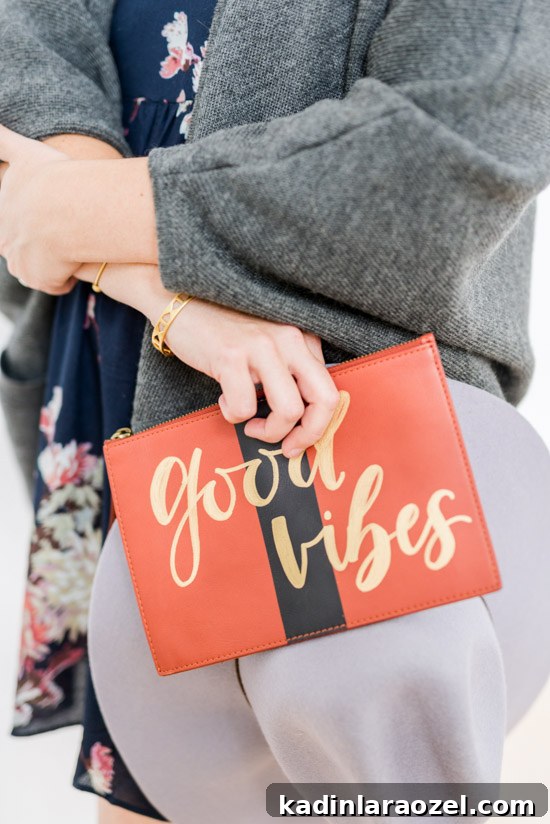 Add Instant Personality to a Plain Clutch in 5 Minutes 9 How to hand letter a clutch in 5 minutes