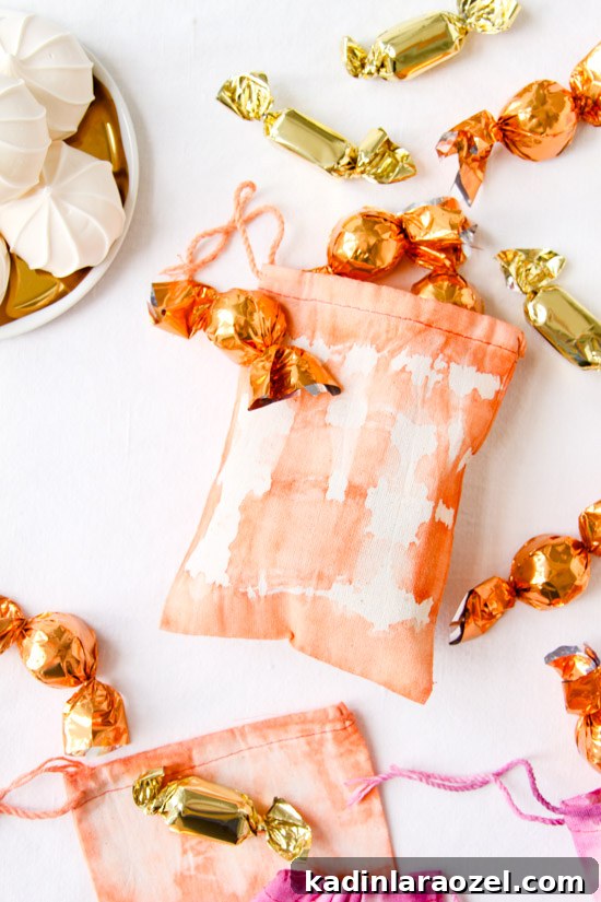 Dyed DIY Halloween Treat Bags