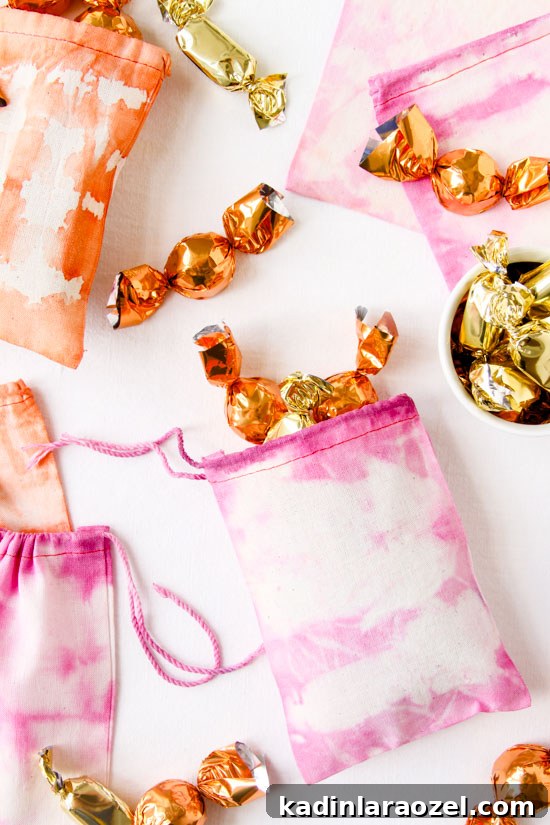 Dyed DIY Halloween Treat Bags