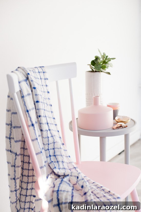 Pink Ombre Chair Makeover DIY