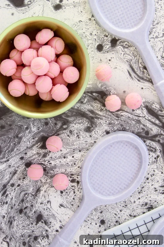 Pastel Candy DIY Inspired by the Tennis Backhand Trend 2 How to mold chocolate into tennis racket shaped candy