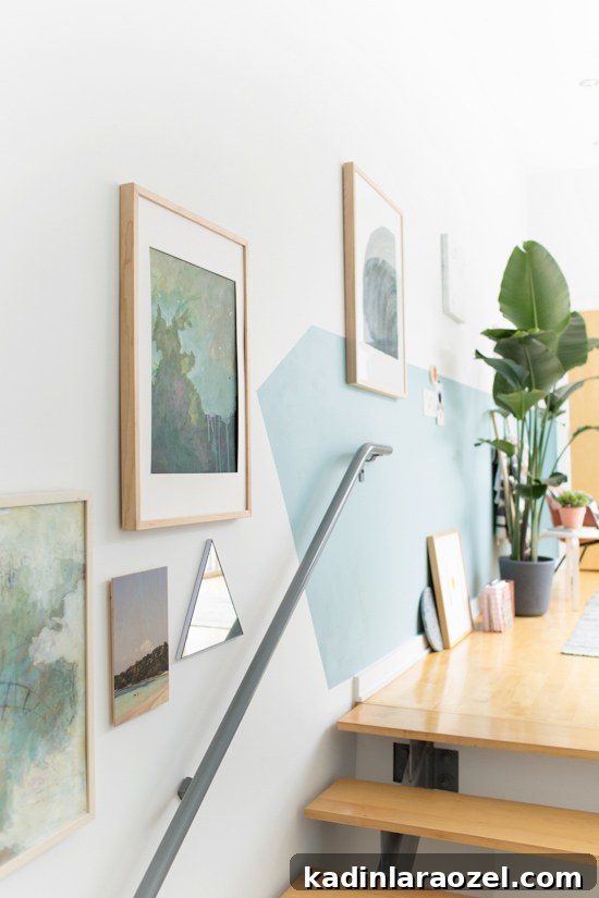8 Stunning Painted Interior Ideas That Will Take Your Breath Away 3 A painted half wall with a geometric end cap
