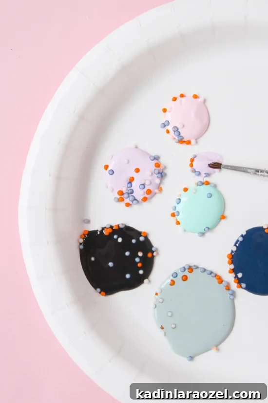 A candy coated paint palette
