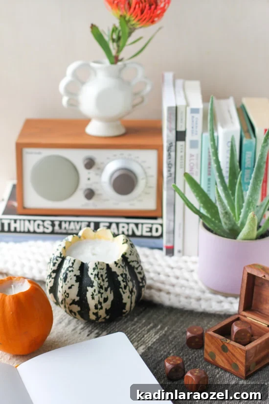 Pumpkin Candles DIY