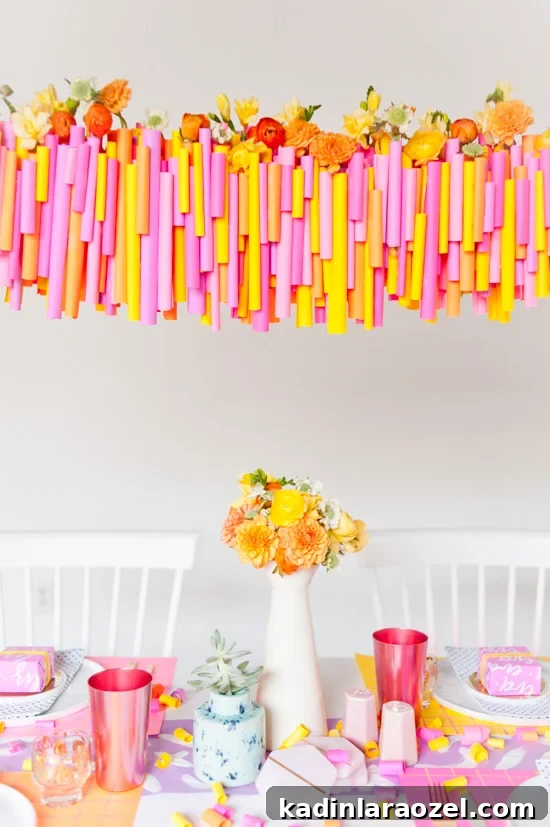 5 Budget DIY Ways to Color Your Dinner Table 2 A Neon Thanksgiving // 5 (Budget-Friendly) DIY Ways to Colorize your Thanksgiving Dinner Table