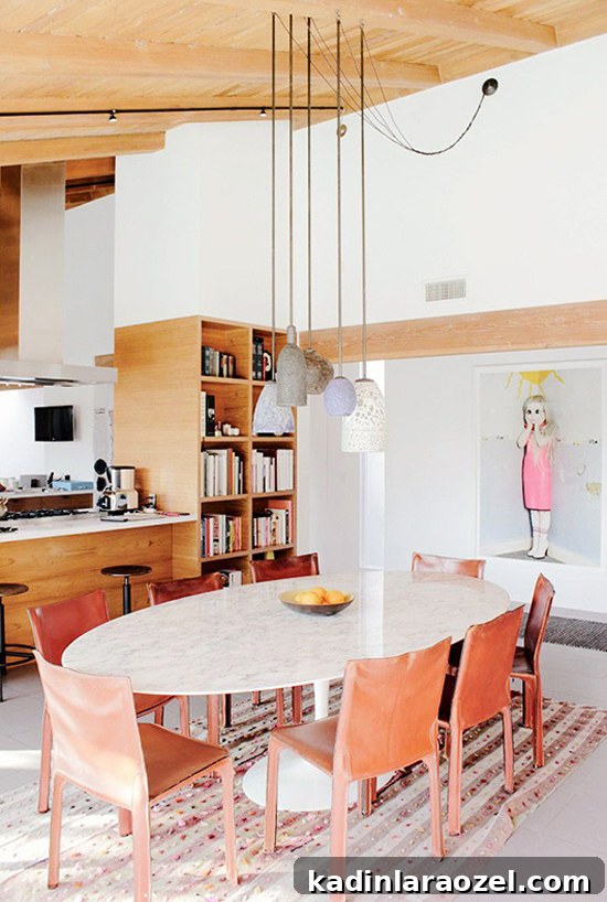 Mismatched pendant lights
