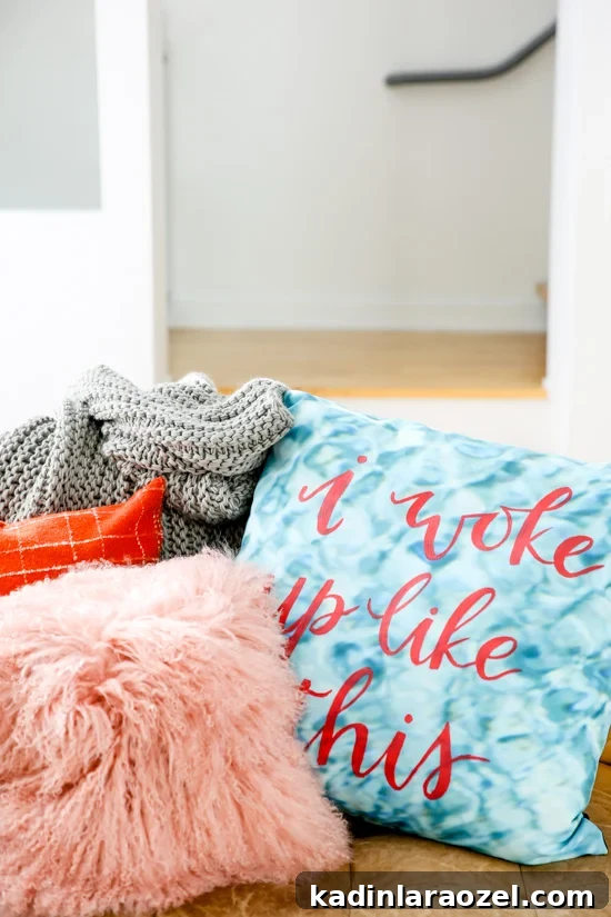 Ho Ho Home: Holiday Prep with DIY Pillows and Cozy Textiles 7 I WOKE UP LIKE THIS