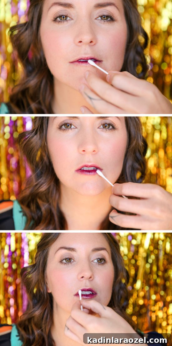 Holiday Hair & Makeup Ideas That Flatter Every Face 4 DIY ombre lip stain technique for the holidays and beyond. And you won't even need any fancy makeup brushes.