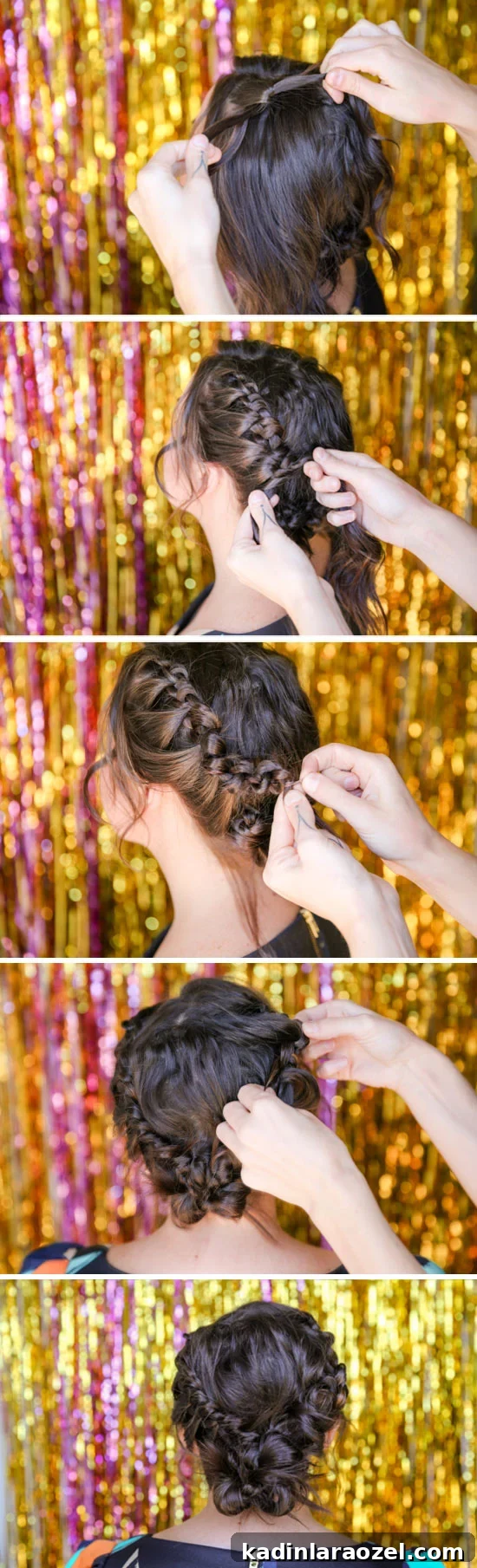 Holiday Hair & Makeup Ideas That Flatter Every Face 5 Hair Tutorial // how to recreate a unique knotted / braided updo for the holidays and beyond.