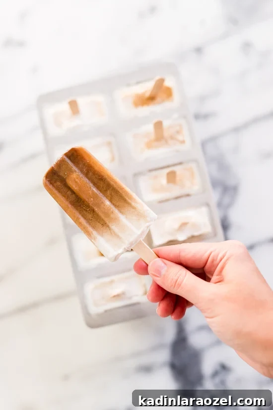 Yum! Chai tea ombre popsicles recipe for fall