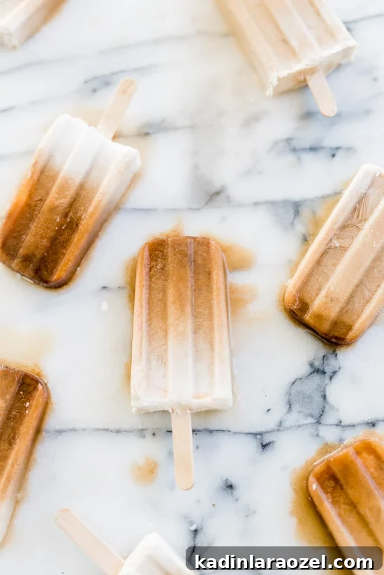 Recipe for chai tea (ombre) ice cream pops
