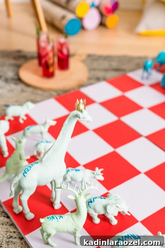 Host Holiday Fun with a Giant DIY Chess Set Tutorial 6 Make this giant DIY chess set for the holidays and beyond (great gift for kids too). Click through for the step by step photo tutorial.