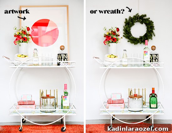Holiday Bar Cart Styling Ideas and DIY Makeover Guide 6 A mid-century bar cart makeover