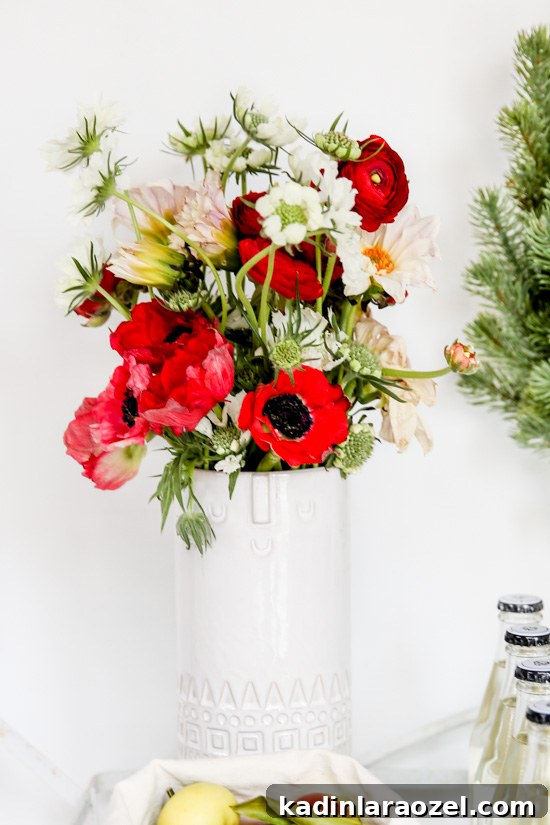 Holiday Bar Cart Styling Ideas and DIY Makeover Guide 7 A mid-century bar cart makeover + styling a bar cart for the holidays. Including this DIY holiday bouquet idea.