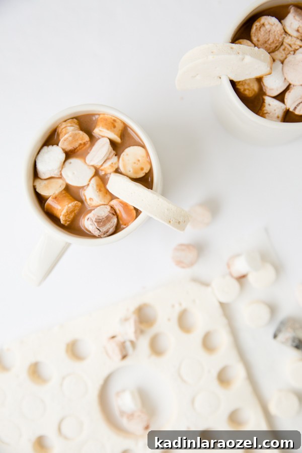 Salted Caramel Hot Chocolate with Homemade Salted Caramel Marshmallows 6 Recipe for salted caramel hot chocolate from scratch (and homemade salted caramel marshmallows)