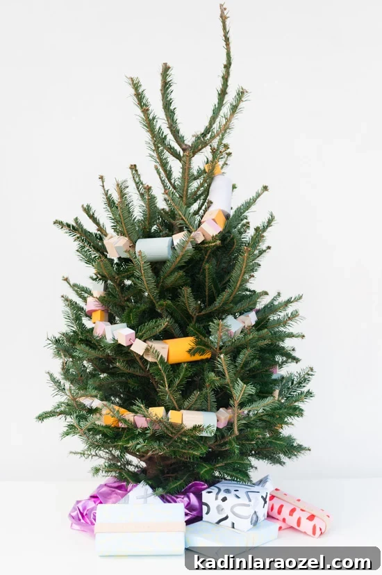 Oversized Wooden Block Garland DIY for Holiday and Year-Round Decor 5 Oversized wood block DIY garland idea