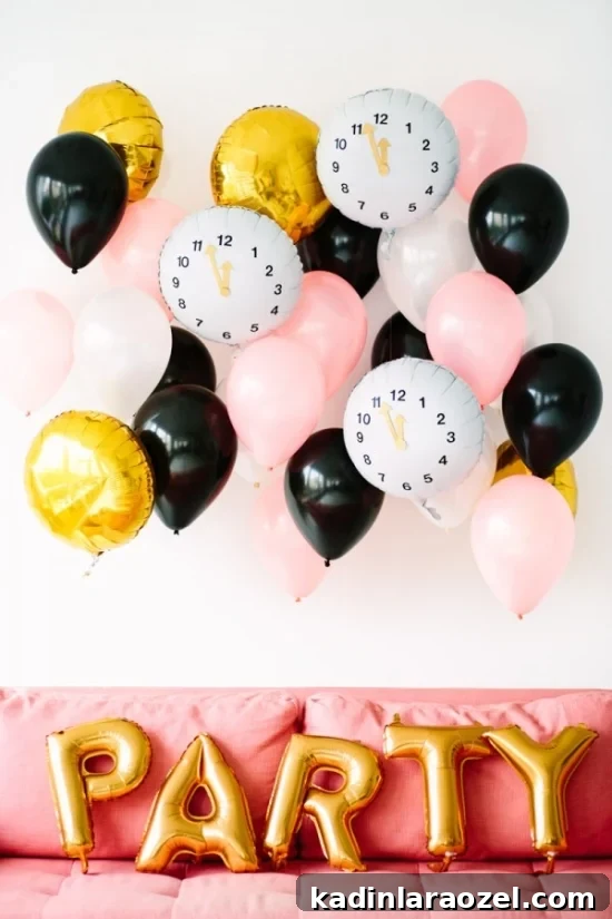 14 DIY New Year’s Eve Projects to Try Before 2016 7 14 New Year's Eve DIYs to Try Before 2016 // 'Before Midnight' NYE Balloons