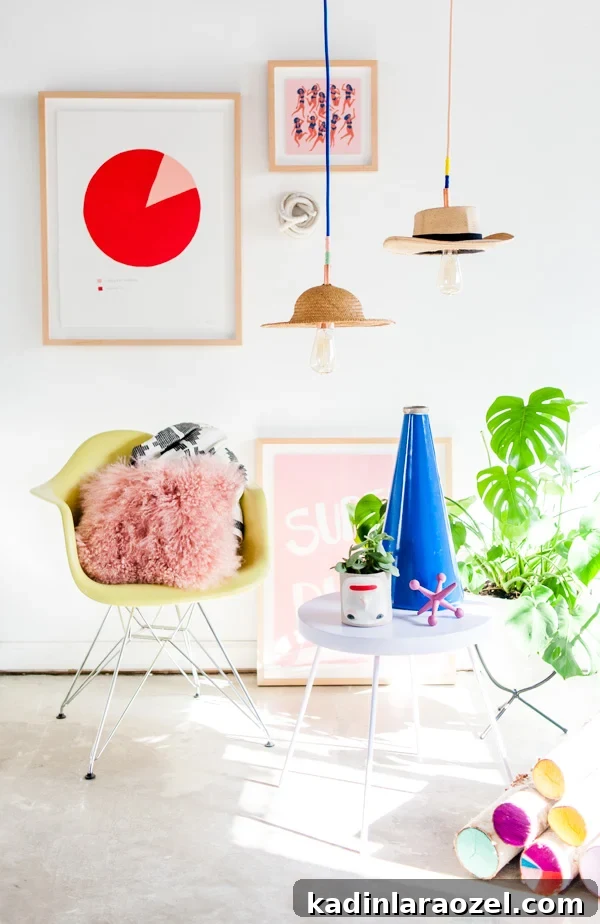 How to make a unique DIY pendant light with a hat