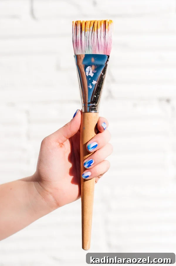 DIY brushstroke nail art