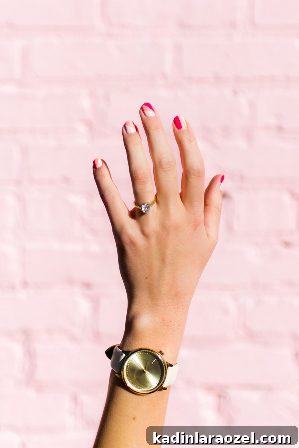 Color-Blocked Nail Art Ideas: DIY Color Block Manicure Designs 5 Color Blocked DIY Nail Art for Valentine's Day