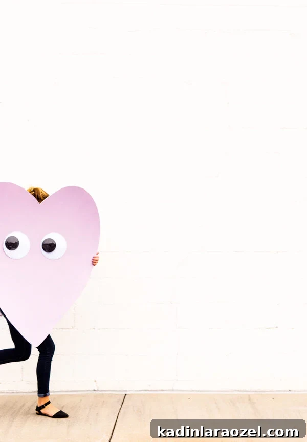 Giant Googly Eye DIY Heart Telegram for Valentine's Day