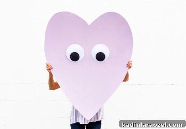 Giant Googly Eye DIY Heart Telegram for Valentine's Day