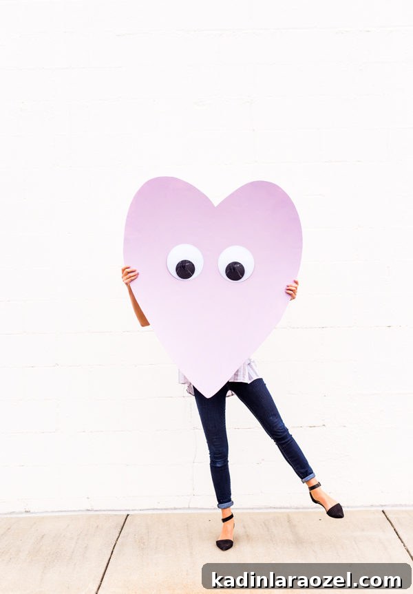 Giant Googly Eye DIY Heart Telegram for Valentine's Day