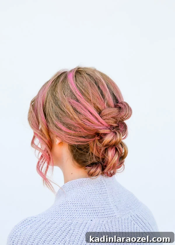 Hair tutorial for an easy knotted up do. If you can tie a knot, you can recreate this look.