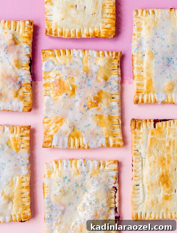 Homemade mixed berry pop tarts. Click through for the recipe.