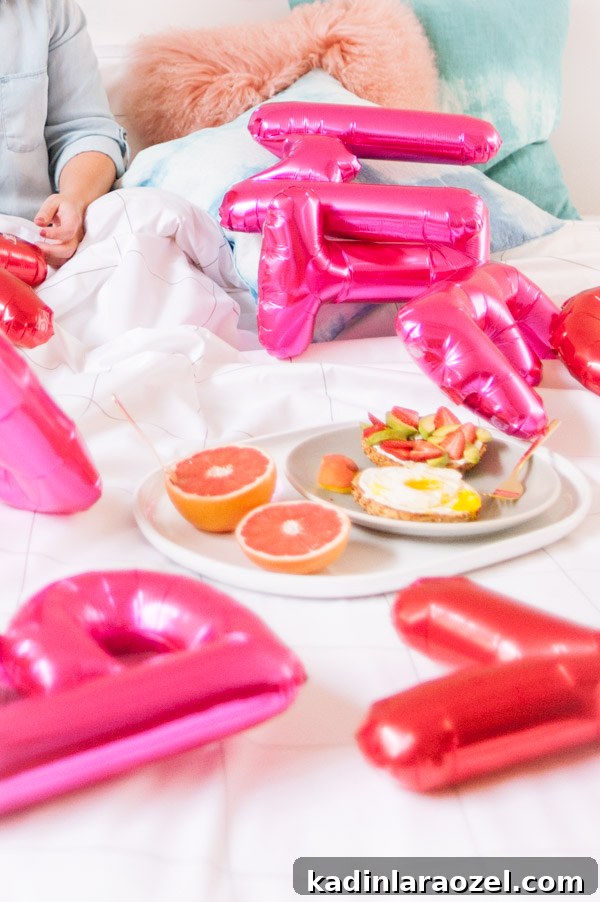 Valentine's Day Breakfast in Bed Idea