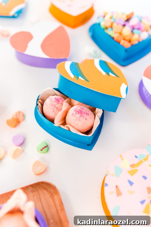 Colorful DIY Candy Boxes with Bold Patterns