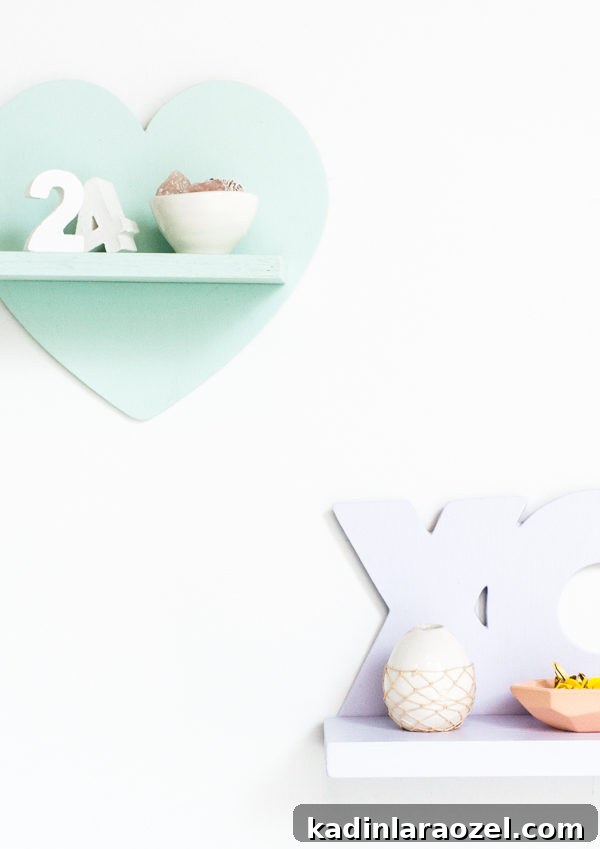 V-Day Mini DIY Shelves