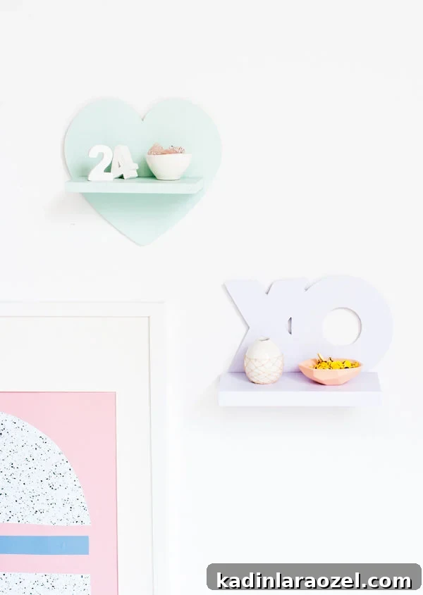 V-Day Mini DIY Shelves for Under $5