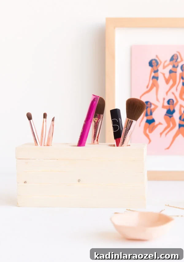 DIY Pencil Holder Makeover: Stylish Steps to Upcycle a Holder 3 DIY (Reversible) Wood Makeup Organizer