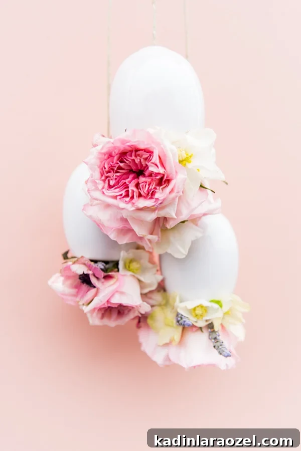 Upside Down DIY Hanging Floral Arrangement for Easter and Beyond
