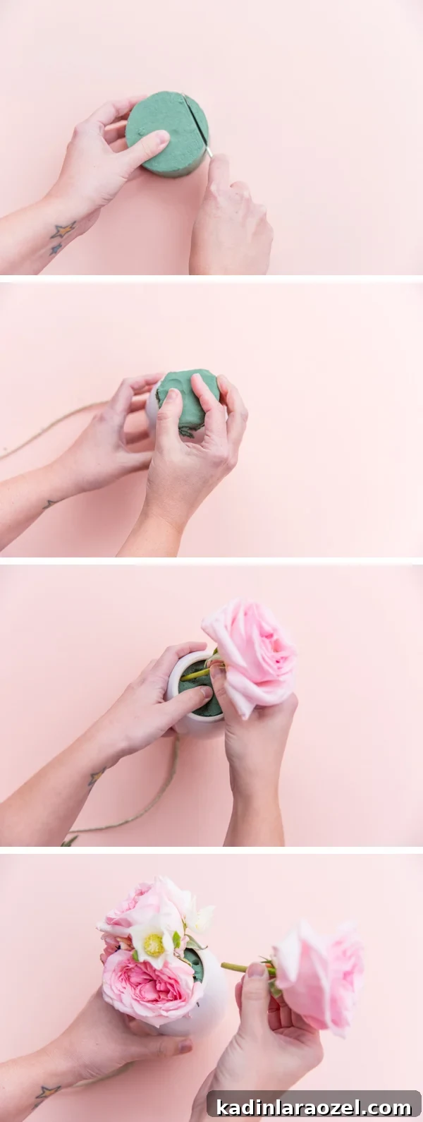 Upside Down DIY Hanging Floral Arrangement for Easter and Beyond