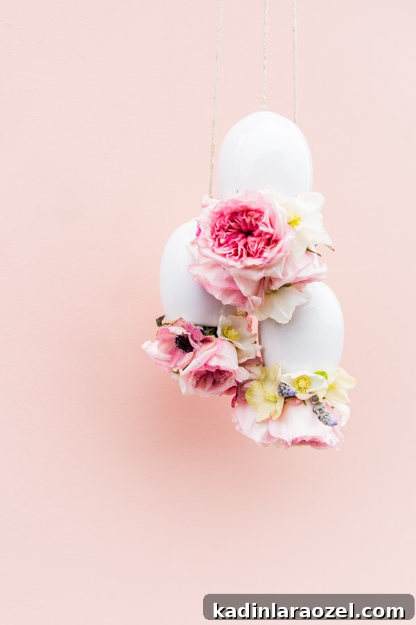 Upside Down DIY Hanging Floral Arrangement
