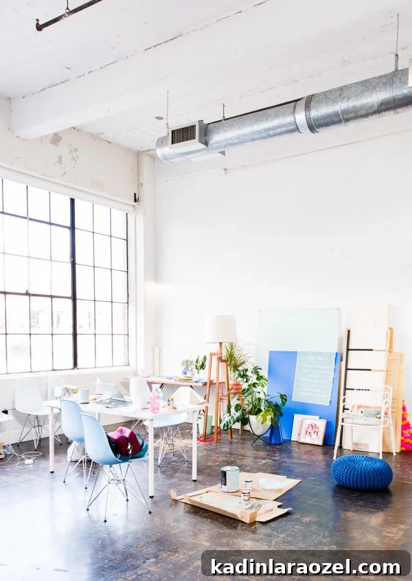 Before photos of the new Paper & Stitch studio