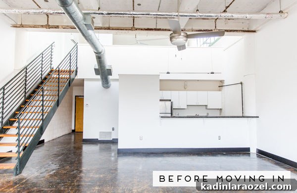 Before photos of the new Paper & Stitch studio