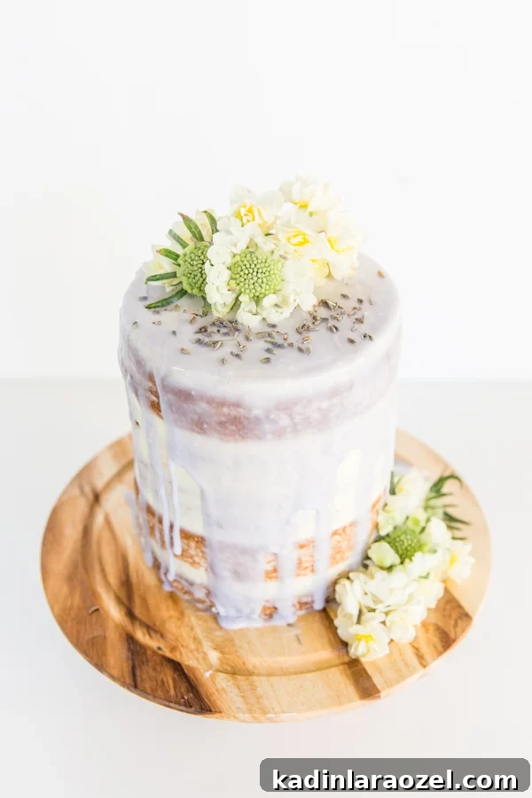 Lavender-Glazed Five-Layer Cake (Semi-Homemade) 3 A (Semi Homemade) Lavender Glazed 5 Layer Cake