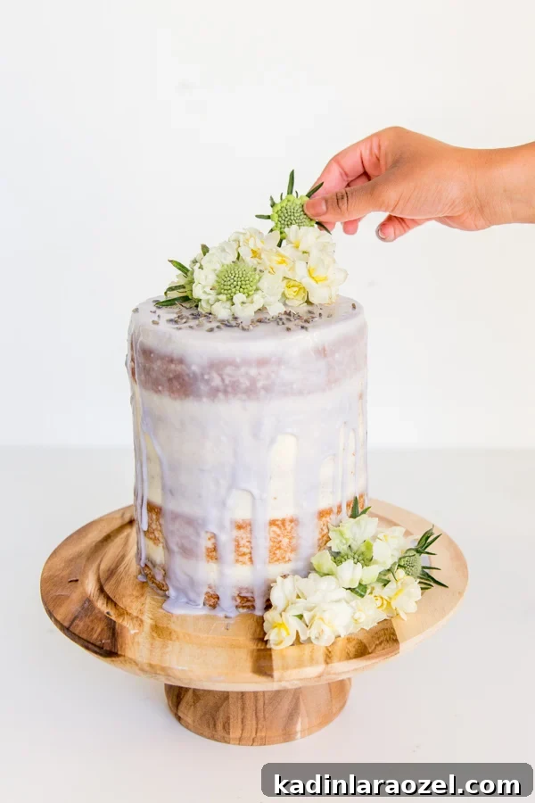 Lavender-Glazed Five-Layer Cake (Semi-Homemade) 5 A (Semi Homemade) Lavender Glazed 5 Layer Cake