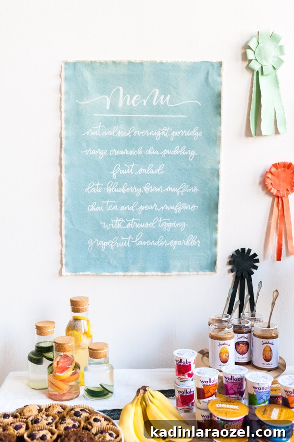 A colorful spring brunch with DIY details