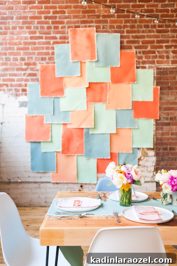 A colorful spring brunch with DIY details