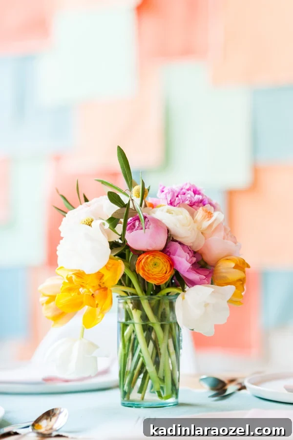 How to create a simple spring bouquet