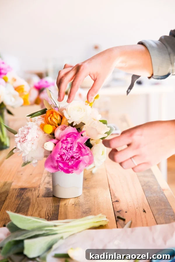 How to create a simple spring bouquet