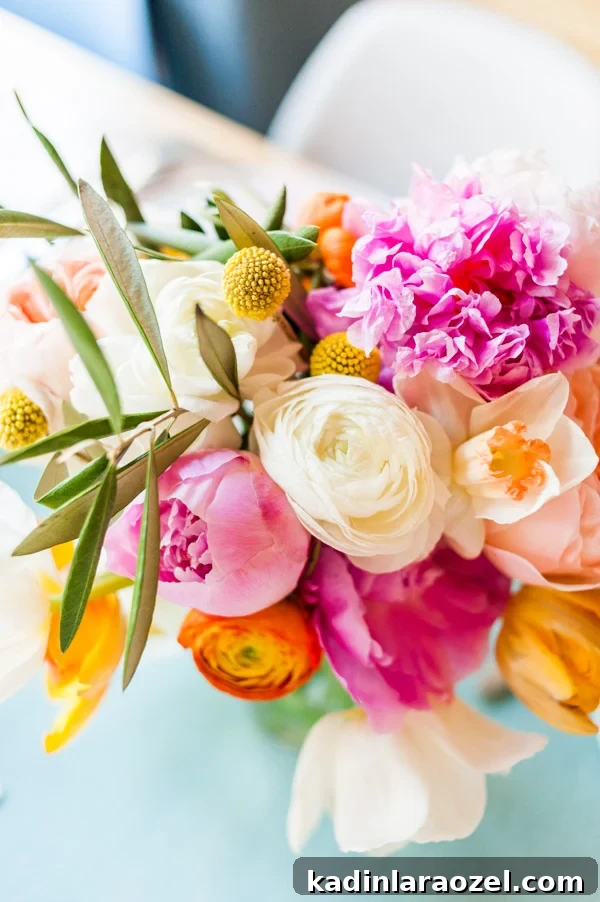 How to create a colorful spring bouquet